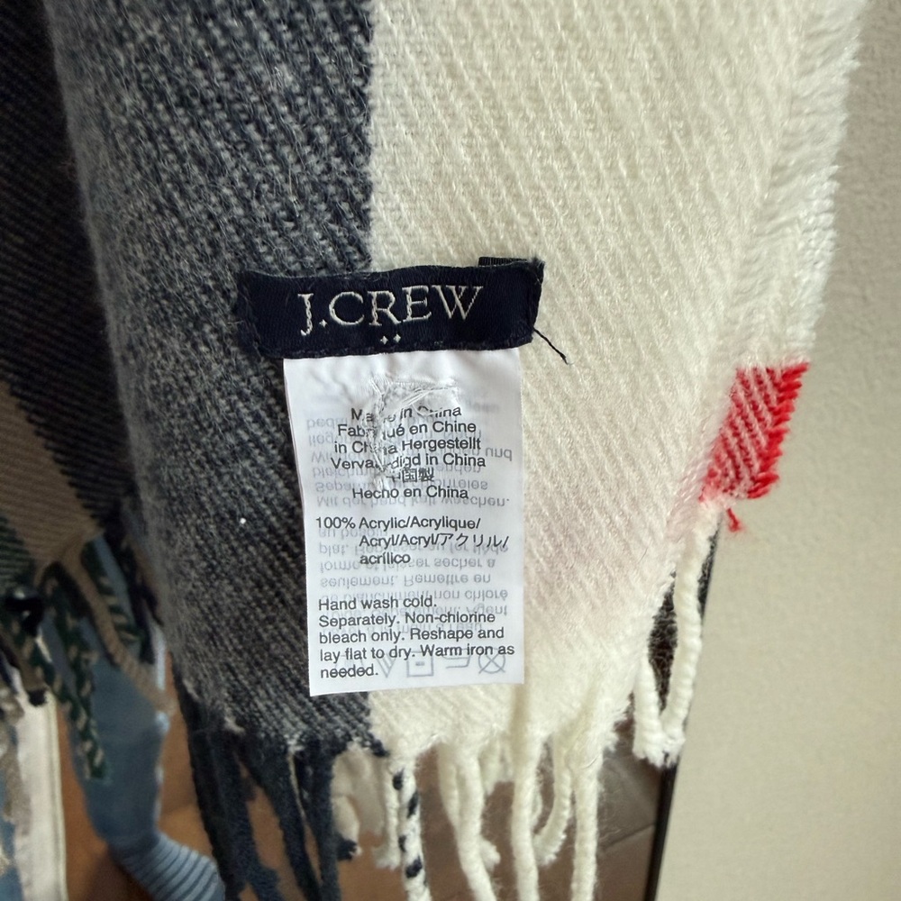 J. Crew Multicolor Fringe Scarf - Picture 2 of 2